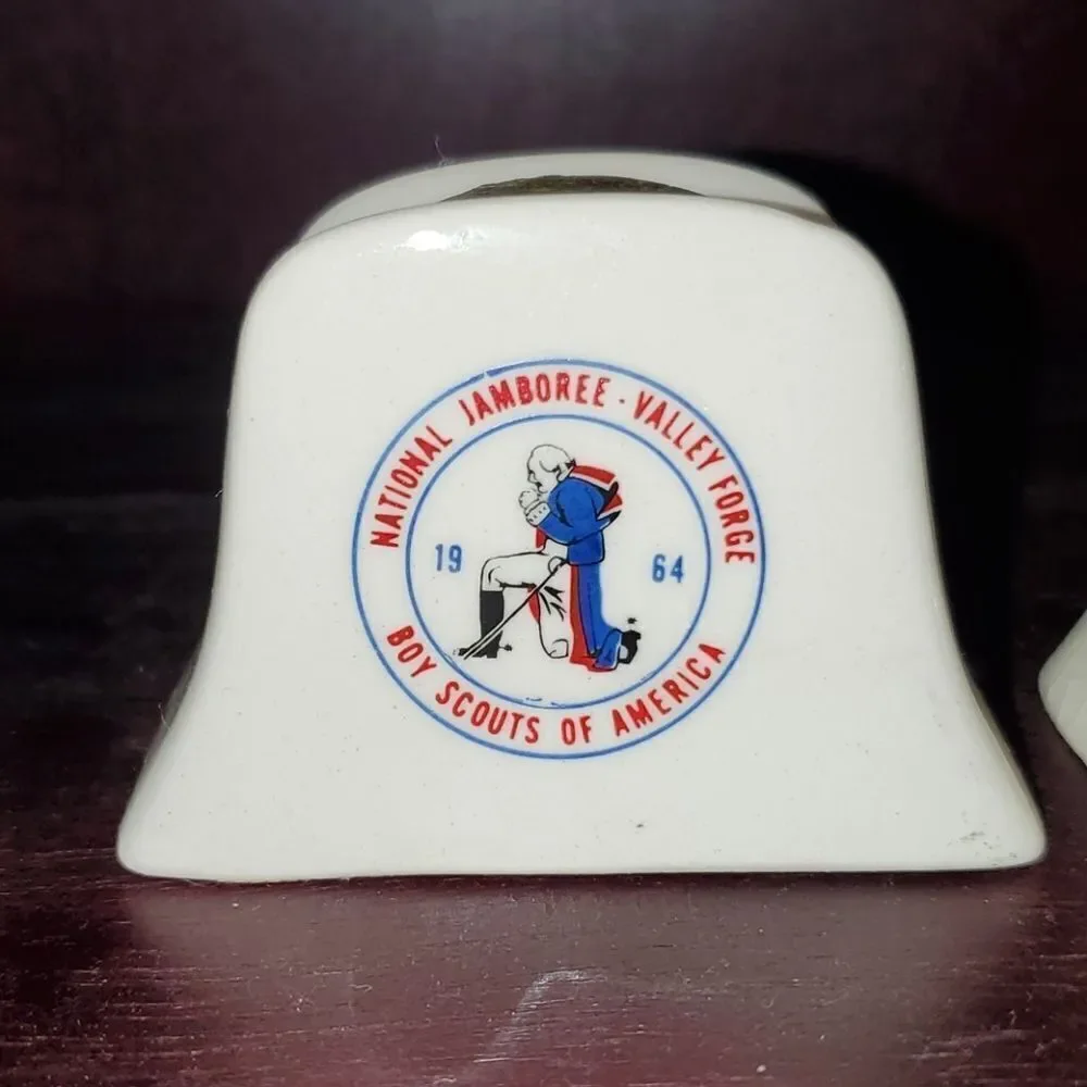 Vtg. BSA 1964 Valley Forge Salt Pepper Shakers